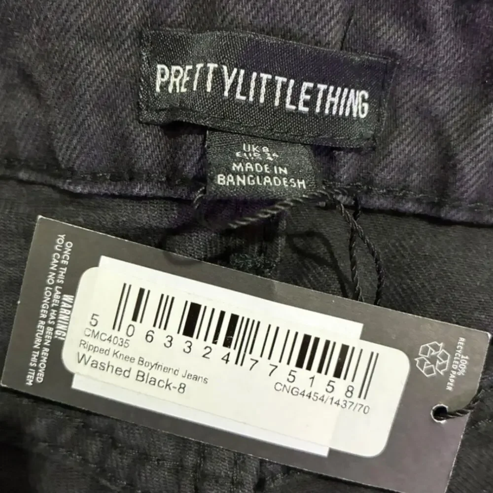 Pretty Little Things Ripped Knee Boyfriend Jeans NWT Size 8